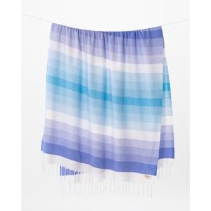Teema The Blue Layers Turkish Towel 38x68 Organic Cotton Beach Bath Blanket NEW